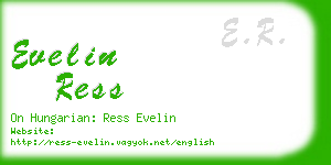 evelin ress business card